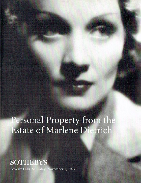 Sothebys November 1997 Personal Property from The Estate (Digital only)