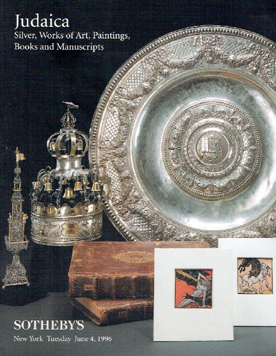 Sothebys June 1996 Judaica : Silver, Works of Art, Paintings, Books & Manuscript