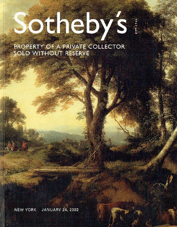 Sothebys January 2002 Property of A Private Collector Sold Without Reserve