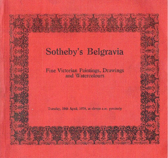 Sothebys April 1978 Fine Victorian Paintings, Drawings and Watercolours