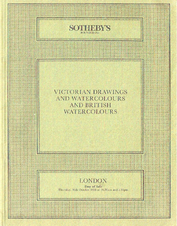 Sothebys October 1986 Victorian Drawings & British Watercolours