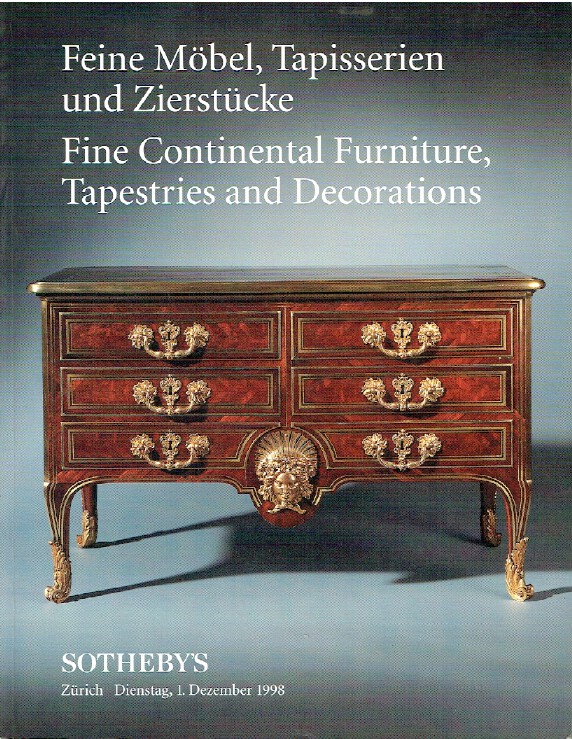 Sothebys December 1998 Fine Continental Furniture - 