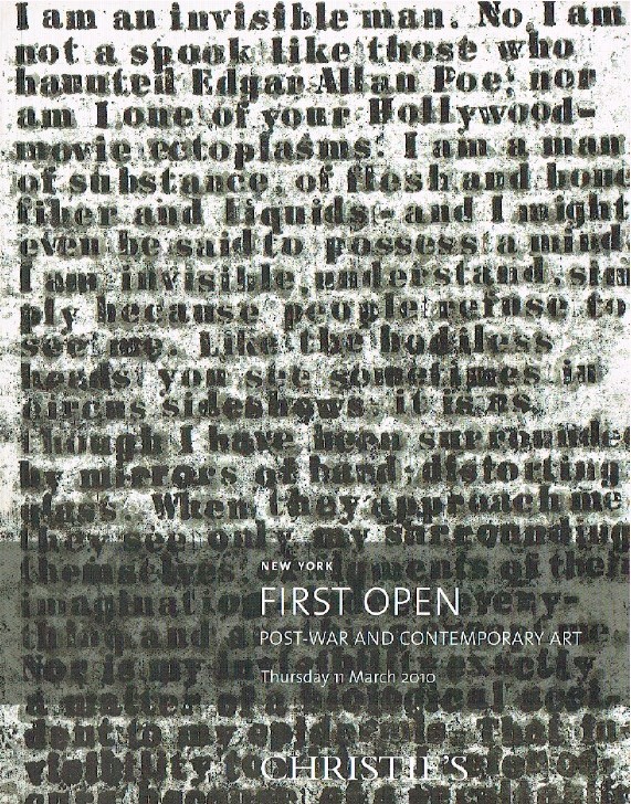 Christies March 2010 Post-War and Contemporary Art