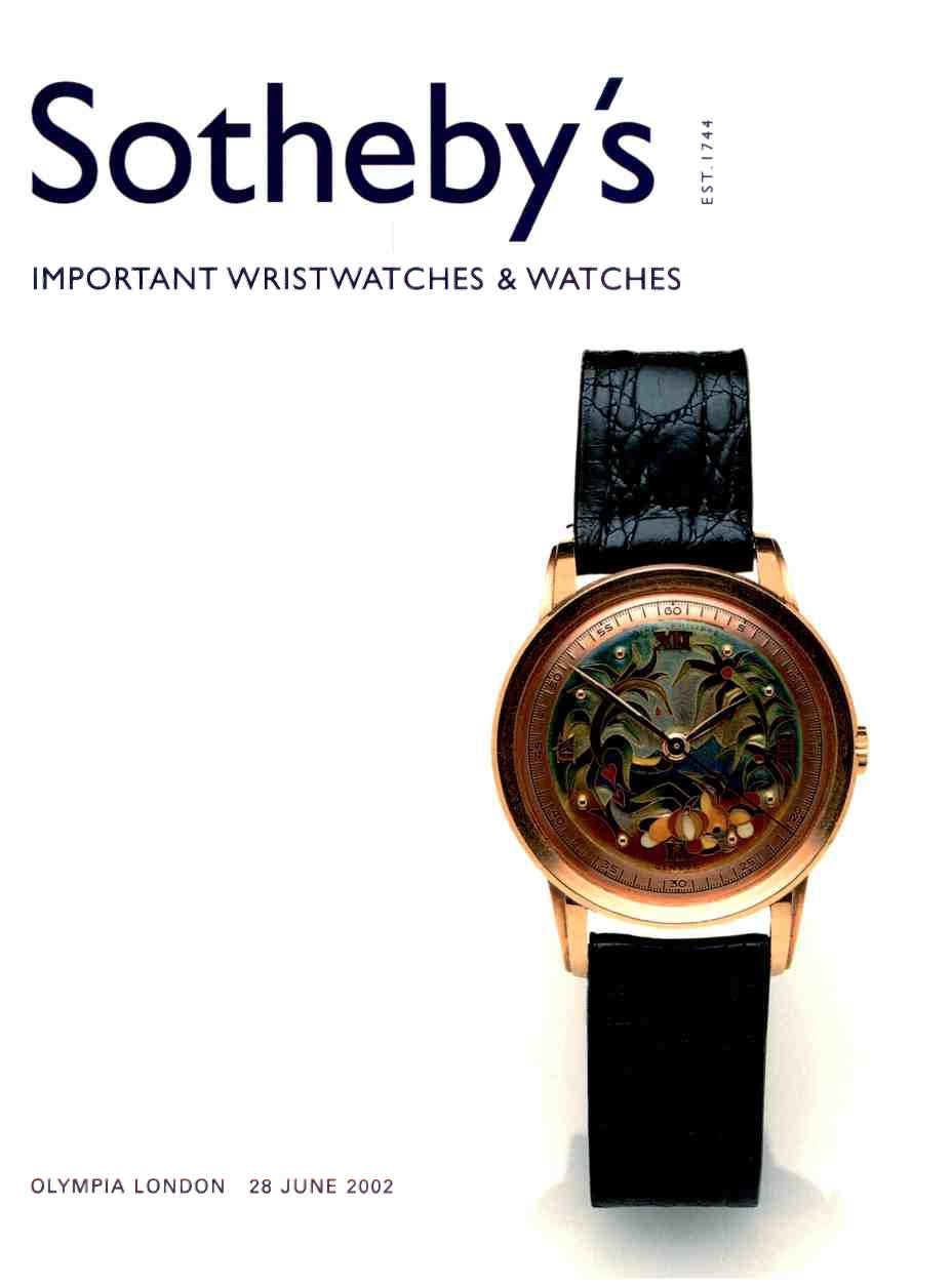 Sothebys June 2002 Important Wristwatches & Watches (Digital Only)