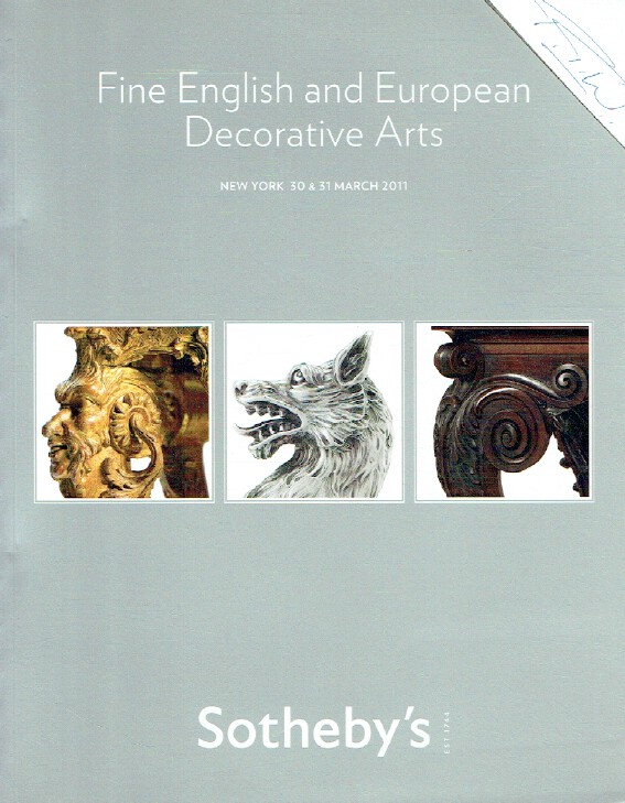 Sothebys 2011 Fine English and European Decorative Arts