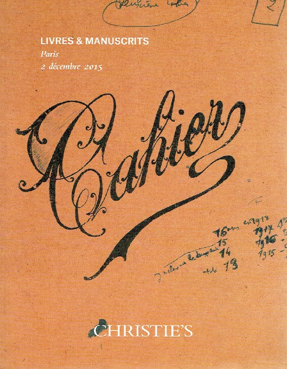 Christies December 2015 Books & Manuscripts