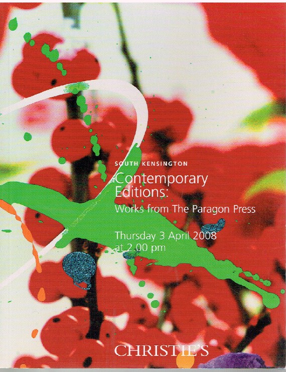 Christies April 2008 Contemporary Editions: Works from The Paragon Press