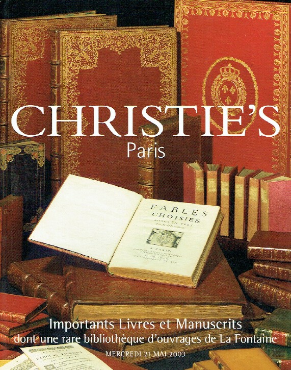 Christies May 2003 Important Books & Manuscripts, including Library of Books