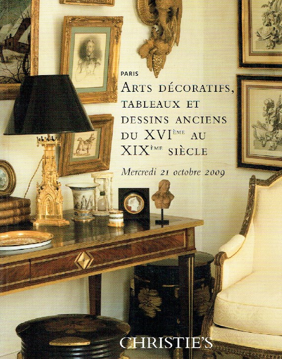 Christies October 2009 Decorative Arts & Old Master Drawings from 16th & 19th C