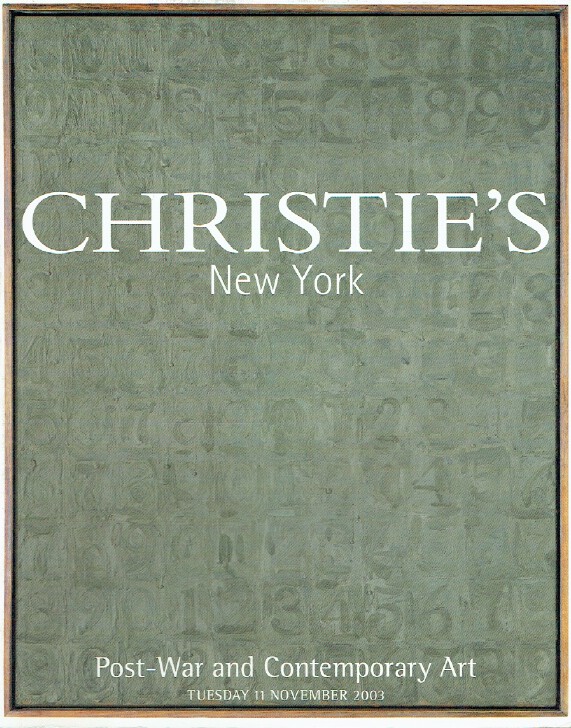 Christies November 2003 Post-War & Contemporary Art - Evening (Digital only)