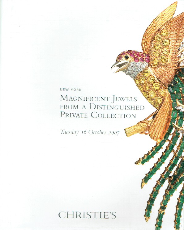 Christies October 2007 Magnificent Jewels from Distinguished Private Collection