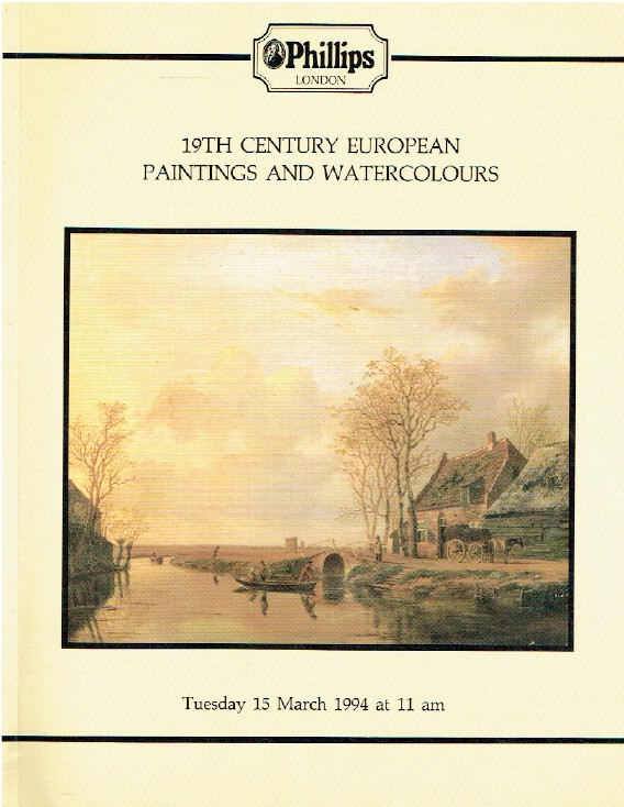 Phillips March 1994 19th Century European Paintings and Watercolours