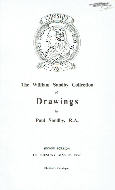 Christies May 1959 William Sandby of Drawings by Paul Sandby (Digital only)