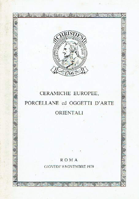 Christies November 1979 European Ceramics & Porcelain and Objects of Art