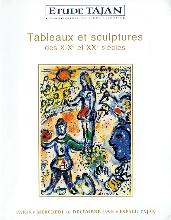 Etude Tajan December 1998 19th & 20th Century Paintings & Sculptures