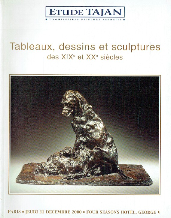 Etude Tajan December 2000 19th & 20th Century Paintings, Drawings & Sculptures