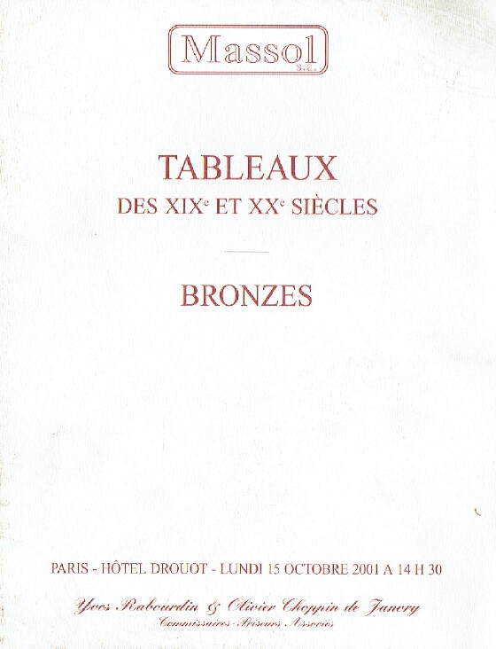 Massol October 2001 19th & 20th Century Paintings - Bronzes