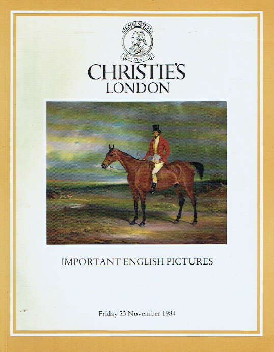 Christies November 1984 Important English Pictures (Digital only)