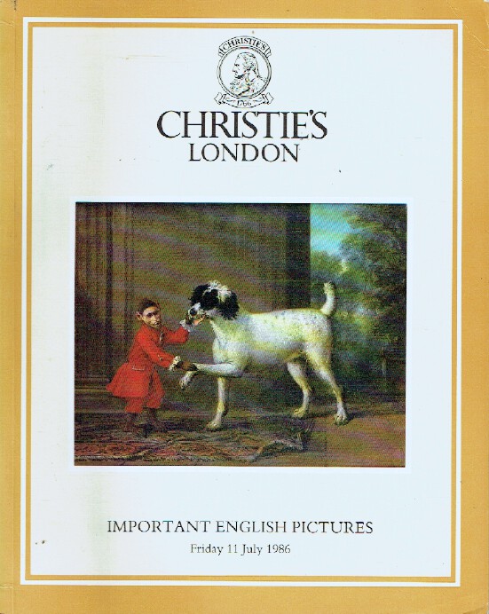 Christies July 1986 Important English Pictures (Digital only)