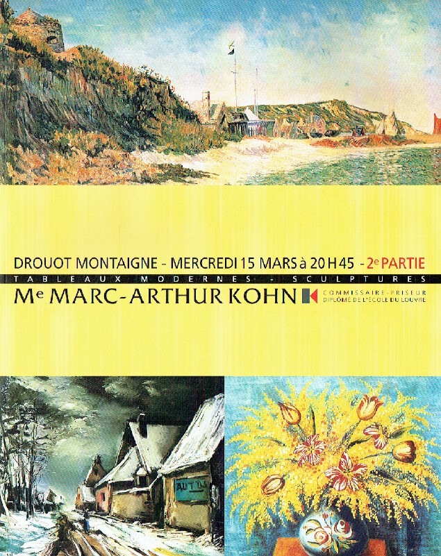 Marc-Arthur Kohn March 2000 Modern Paintings & Sculptures - Part 2