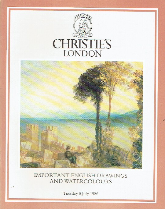 Christies July 1986 Important English Drawings and Watercolours