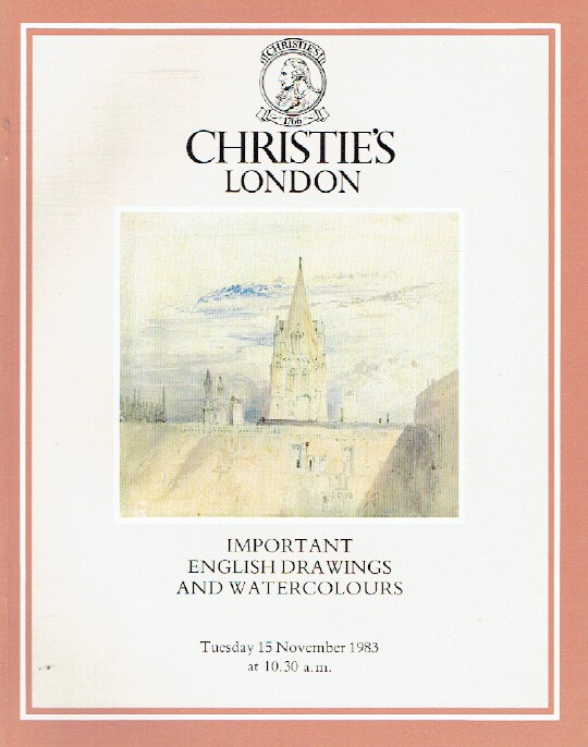 Christies November 1983 Important English Drawings and Watercolours