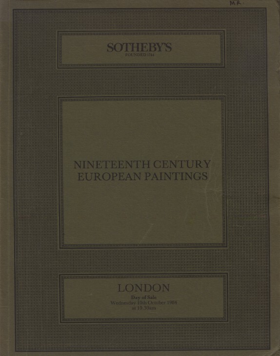 Sothebys 1984 Nineteenth Century European Paintings