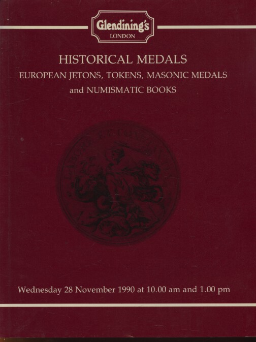 Glendinings November 1990 Historical Medals, European Jetons