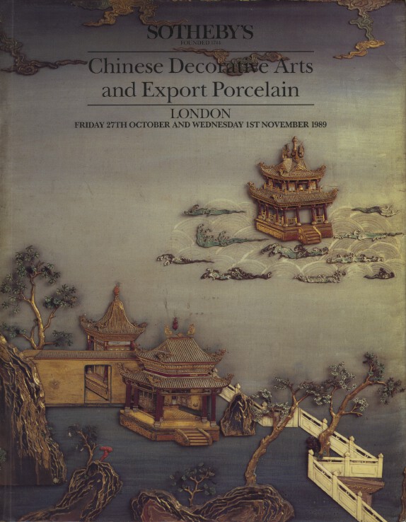 Sothebys Oct-Nov 1989 Chinese Decorative Arts & Export Porcelain (Digital only)