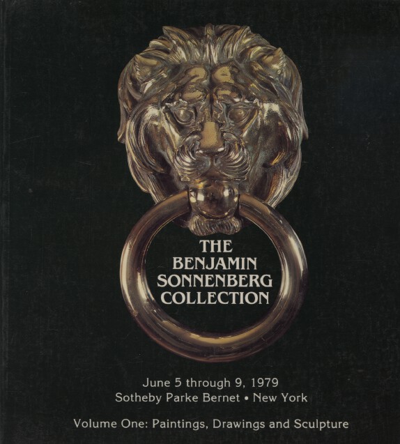 Sothebys June 1979 The Benjamin Sonnenberg Collection Paintings, Drawings