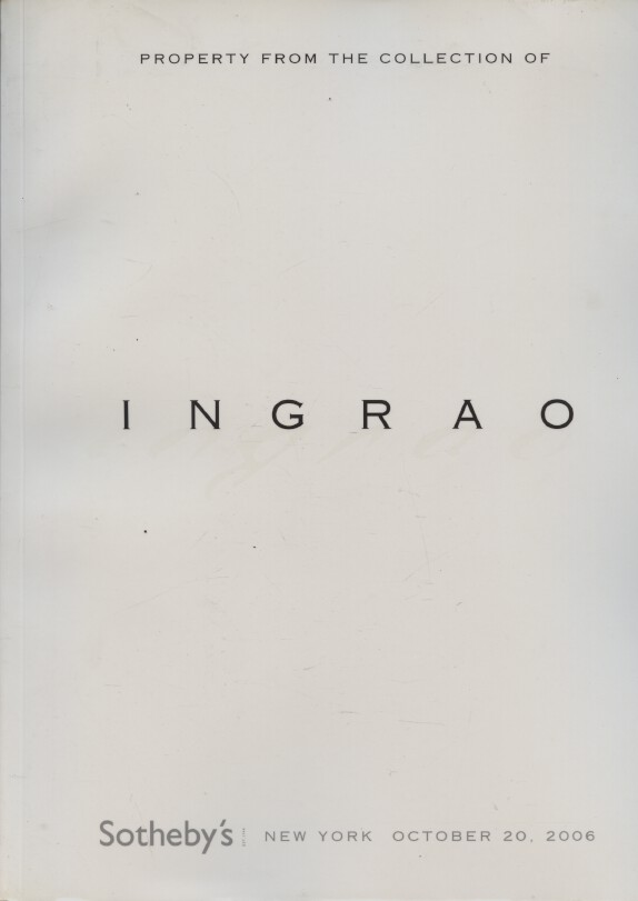 Sothebys October 2006 Property from the Collection of Tony Ingrao (Digital only)