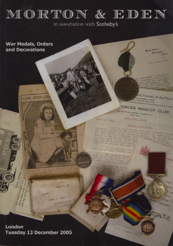 Morton & Eden December 2005 War Medals, Orders and Decorations