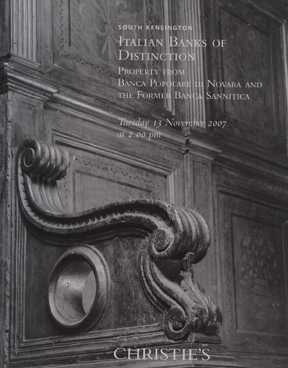 Christies 2007 Property from Italian Banks of Distinction (Digital only)