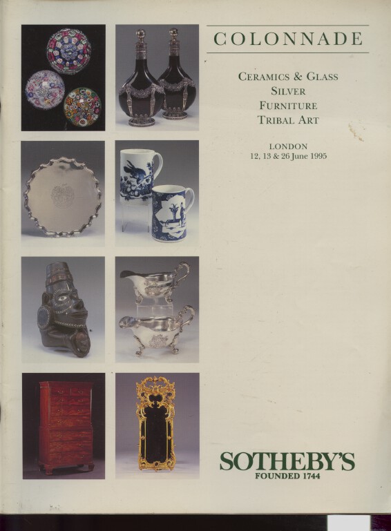 Sothebys 1995 Ceramics & Glass, Silver, Furniture, Tribal Art